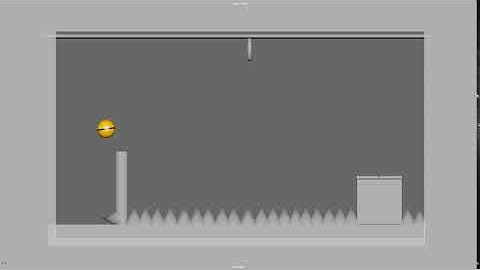 3D Animated Ball Character Inside Box 2D View