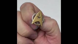 Star Trek Officer Badge Lapel Pin Silver Ring Gold Badge Enamel Pin Backing #captainkirk #startrek
