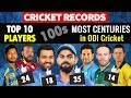 Most Centuries in ODI Cricket | Sachin | Virat Kohli | Rohit Sharma | Ponting | Cricket Records