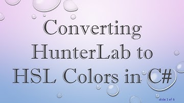 Converting HunterLab to HSL Colors in C#
