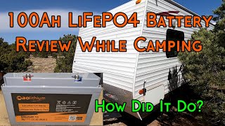 100 Amp Hour LiFePO4 Bluetooth Battery Review While Camping - AO Lithium 100AH Battery Review by Colorado Camperman 5,173 views 2 years ago 7 minutes, 56 seconds