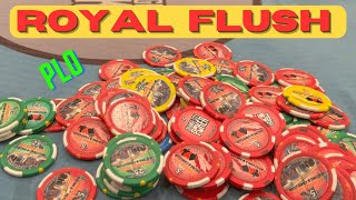 I HIT A ROYAL FLUSH IN 1/2 POT LIMIT OMAHA - Kyle Fischl Poker Vlog Ep 126