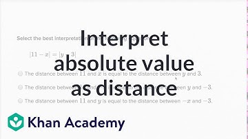 Interpreting absolute value as distance | 7th grade | Khan Academy