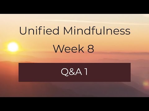 Q&A 1 - Week 8 - Unified Mindfulness (Beginner’s Course)