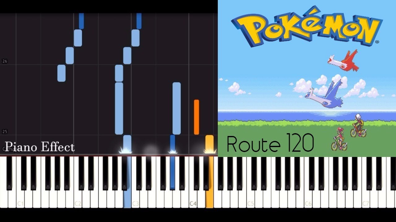 Pokemon RSE - Route 120 (Piano Tutorial Synthesia)