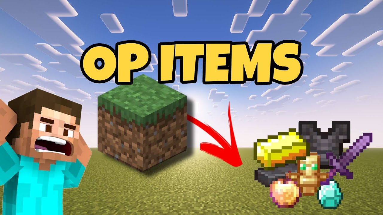 Minecraft But Dirt Gives Super OP ITEMS 🤩 - YouTube