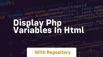 Display php variables in html