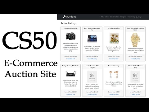 CS50 Project 2 Commerce Auction Site