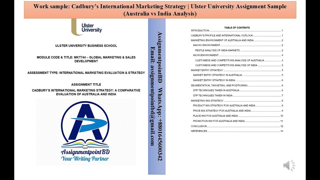 Ulster University Assignment Sample | Cadbury’s International Marketing ...