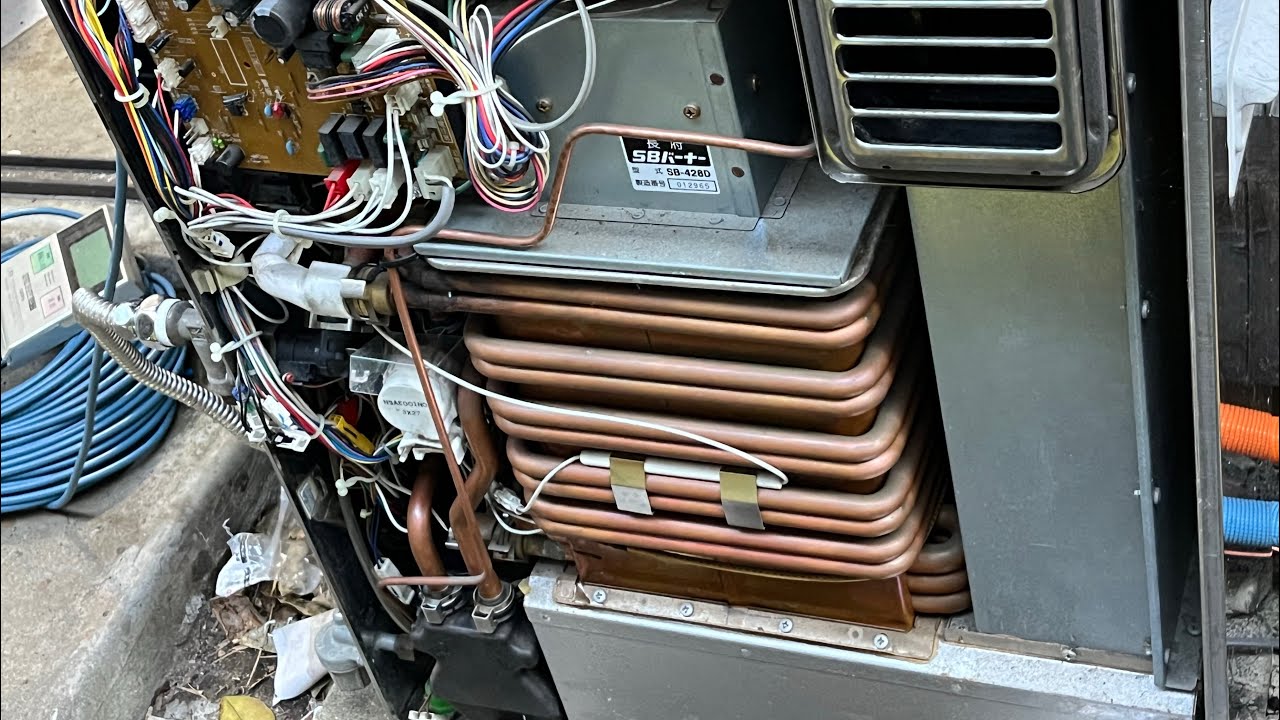 長府、石油給湯器　混合ユニット交換