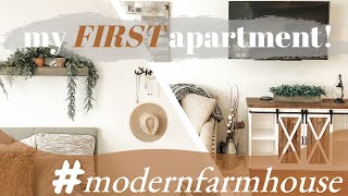 Modern Farmhouse Themed Apartment Tour - MELANIE ANDERSON