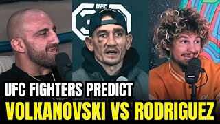 UFC Fighters PREDICT Alex Volkanovski vs Yair Rodriguez | UFC 290