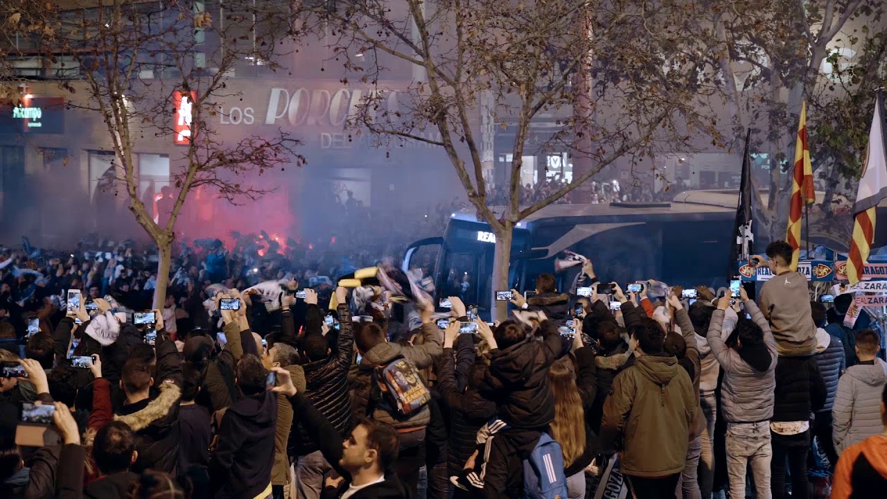Recibimiento Real Zaragoza - Real Madrid (Copa del Rey 29 ...