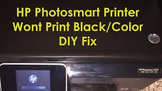 HP Photosmart 6520 Not Printing Black Ink - HP Photosmart Printer Not - YouTube