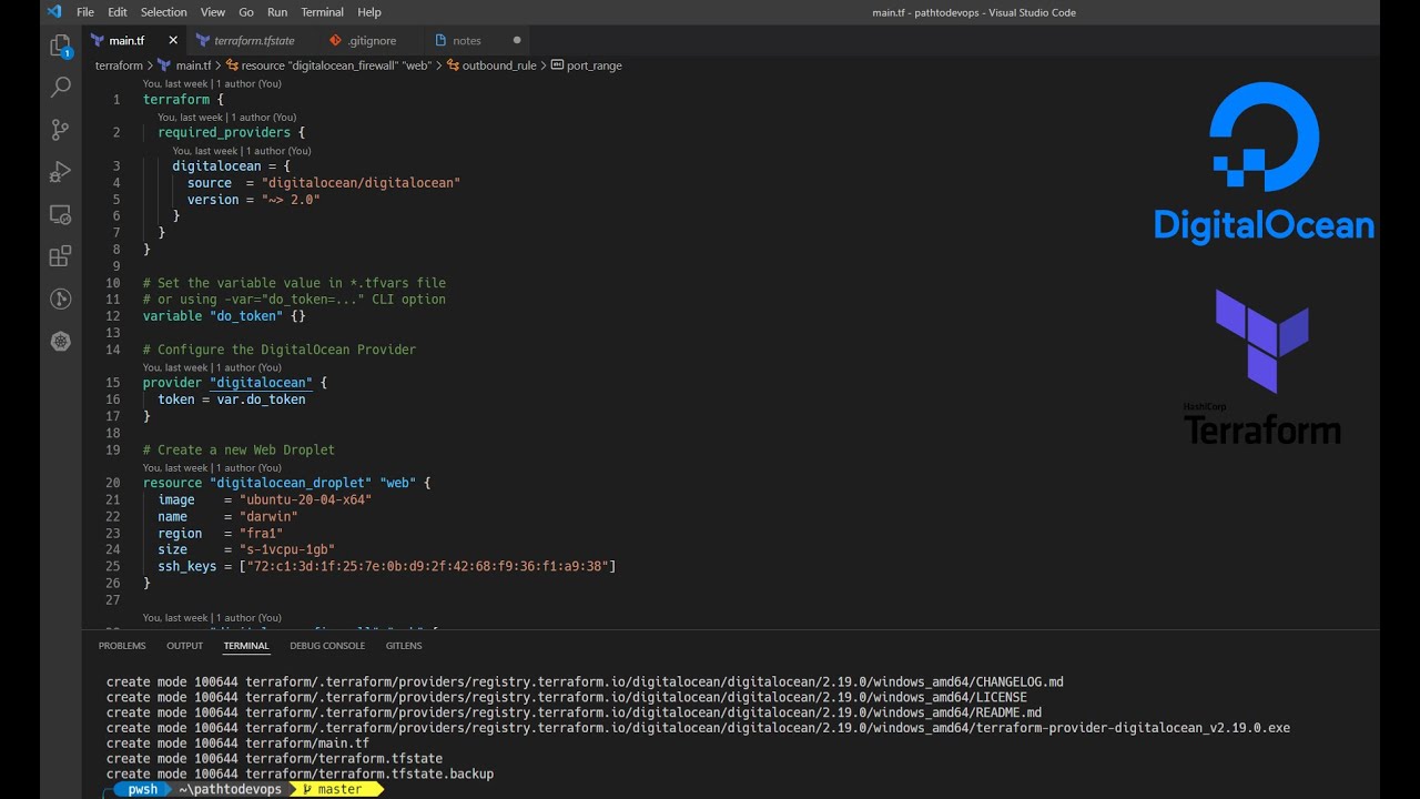 Deploy a webserver on DigitalOcean using Terraform YouTube