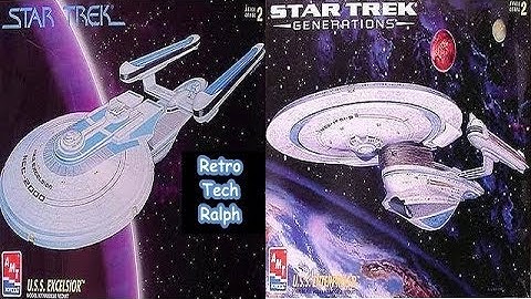 AMT 1:1000 STAR TREK USS EXCELSIOR NCC-2000 & USS ENTERPRISE NCC-1701-B MODEL KIT