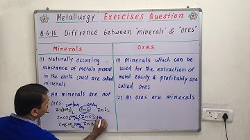 Difference between minerals and ores