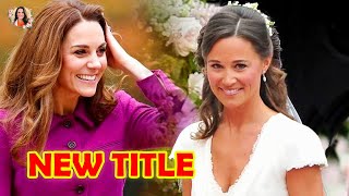 Pippa Middleton Stepped In To Follow Catherines Footsteps As She Inherited Unprecedented Honor