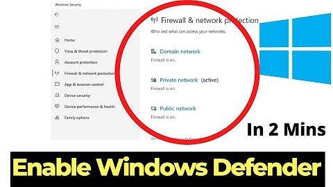 Windows defender settings windows 10-Enable Windows Defender(2021)