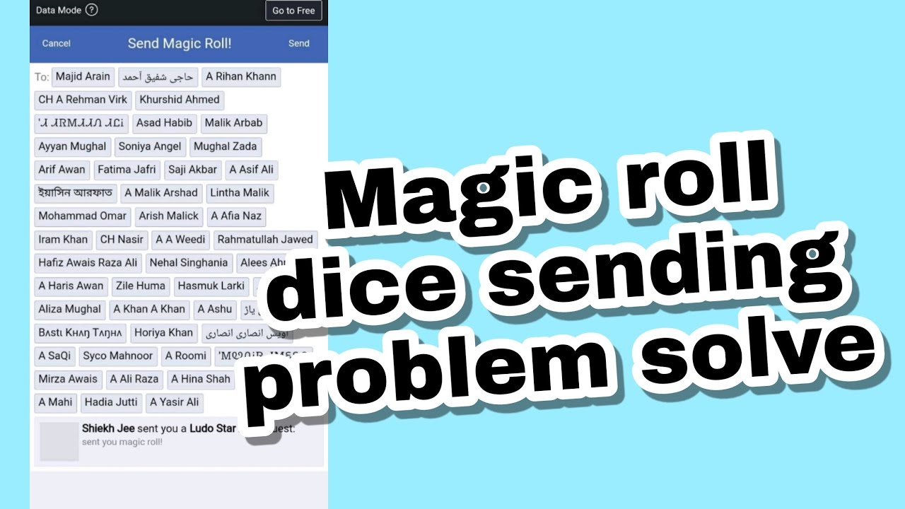 Magic roll dice sending problem solve || magic roll dice send q ni hori