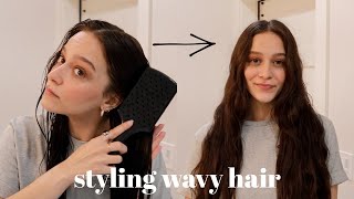 Styling my wavy hair with NO scrunching!