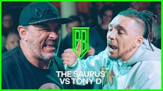 The Saurus vs Tony D  | Premier Battles | Rap Battle