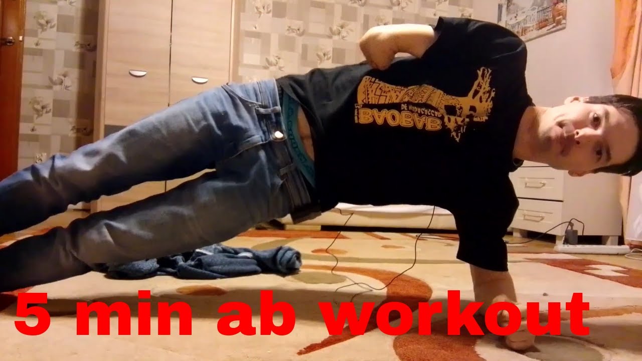 5 min ab workout no equipment - YouTube