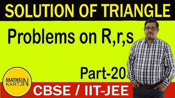 Problems on Escribed Circles or Ex-Circles | Solution of Triangle | PART-20 | CBSE/JEE Maths