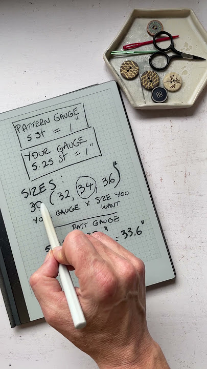 How to adjust your knitting pattern gauge #shorts #knitting #knittingtutorial