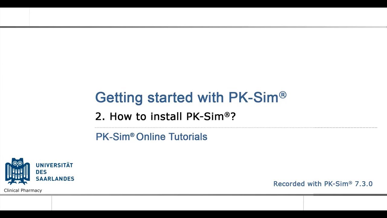 2. How to install PK-Sim? - YouTube