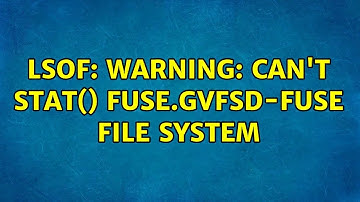 Unix & Linux: lsof: WARNING: can