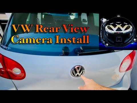 How to install Flip Badge Rear View Camera and RCD330 head unit in MK5 VW GTI