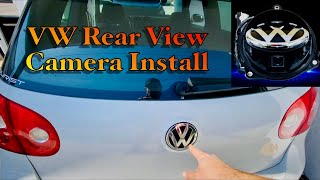 How to install Flip Badge Rear View Camera and RCD330 head unit in MK5 VW GTI