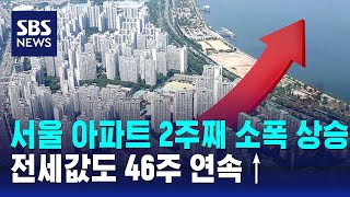 서울 아파트 2주째 소폭 상승…전세값도 46주 연속↑ …