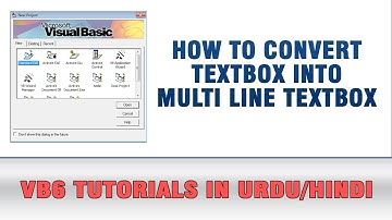 VB6 Tutorials In Urdu - How to Convert TextBox Into Multiline TextBox