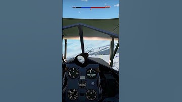 Biplane attacking a monoplane