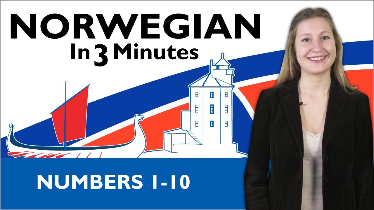 Learn Norwegian - Norwegian in Three Minutes - Numbers 1-10