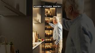 Hidden Pantry That Blends Into Your Kitchen #homeorganization #kitchenhacks #gadgets