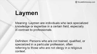 Laymen Meaning