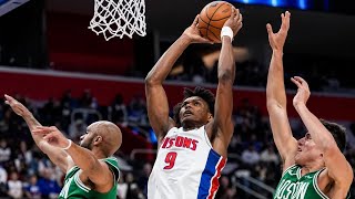Detroit Pistons defeat Boston Celtics 119-113 in home opener behind Ausar Thompson’s double-double