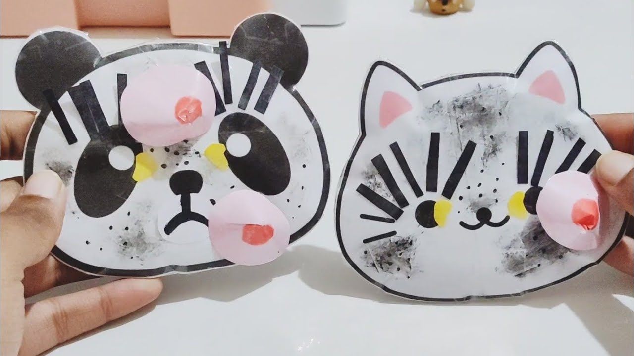 [💄PAPER DIY 💄] ANIMAL🐼😺 FACES  AND MAKEUP BLIND BAG| ASMR| UNBOXING 