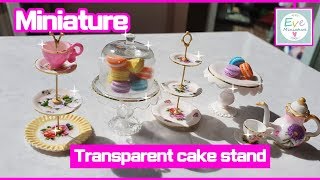 미니어쳐 투명한 케이크 스탠드 만들기(레진) Doll house Miniature Transparent Cake Stand 이브미니어쳐 | polymerclay miniatura