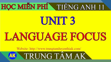 AK || TIẾNG ANH 11| UNIT 3: Language Focus  ( Full HD )