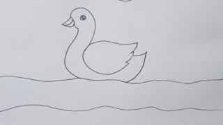 how to draw duck scenery drawing || easy for beginners@Aarav Drawing Creative