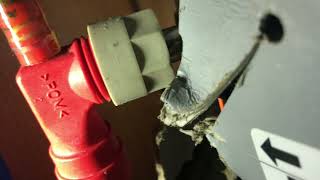 Frost damage pipe repair on a Motorhome Truma Ultrastore boiler