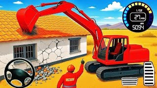Real City Construction Simulator 3D - City Road Builder Excavator Trucks - Android Gameplay screenshot 1