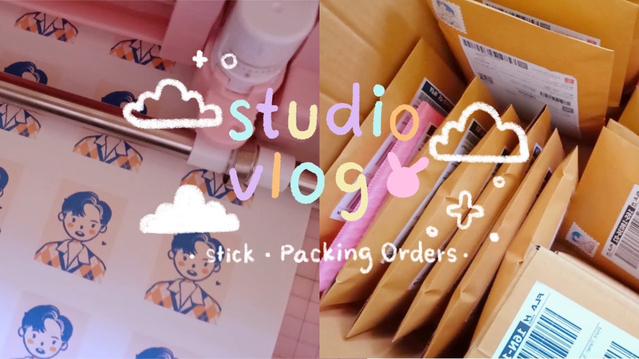 💚 studio vlog 007💚 packing orders 📦แพ็คออเดอร์ส่งให้ลูกค้า