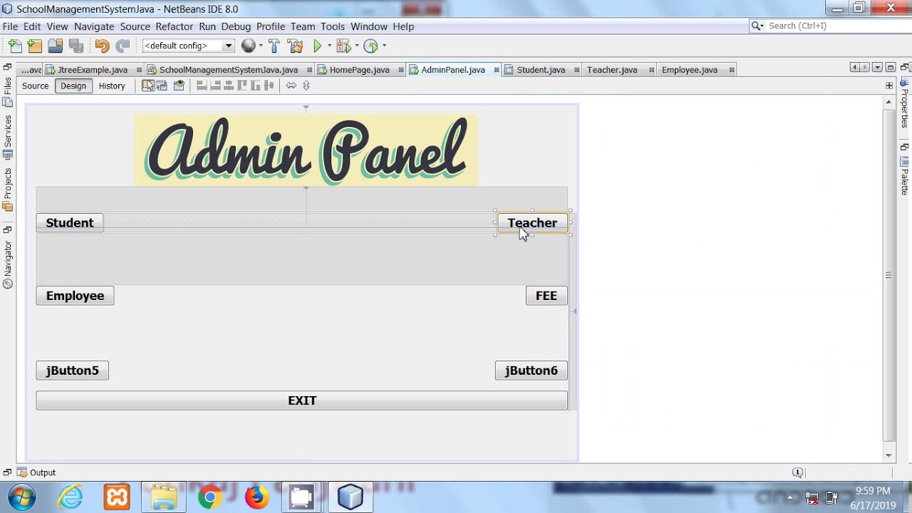 JAVA Netbeans in Hindi #47 | School Management Project Part 7 - YouTube