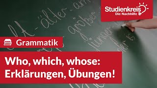 Who, which, whose: Erklrungen, bungen! | Englisch verstehen mit dem Studienkreis
