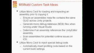Unite 2013 - Custom Build Processes with Unity screenshot 1